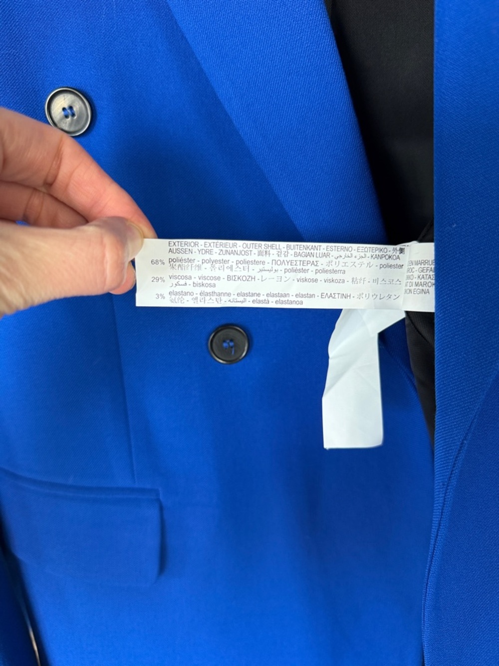 Never worn Zara Cobalt Blue Double-Breasted Tailored Suit - Picture 7 of 7